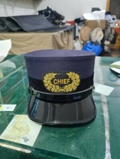 Replica1880s POLICE CHIEF Visor CAP w BULLION BADGE On Front All Sizes Avialable