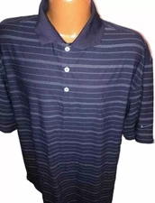 Nike Golf Dri Fit Blue Striped Polo Golf Shirt United Rentals Men’s Size XL NWT