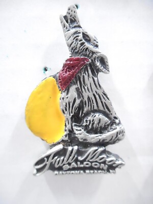 Vintage Full Moon Saloon Daytona FL Hat Vest Jacket Pin Pinback 1  3/4''