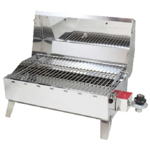 Kuuma Stow N' Go 125 Portable Stainless Steel Gas BBQ Grill for Boats, RVs, More