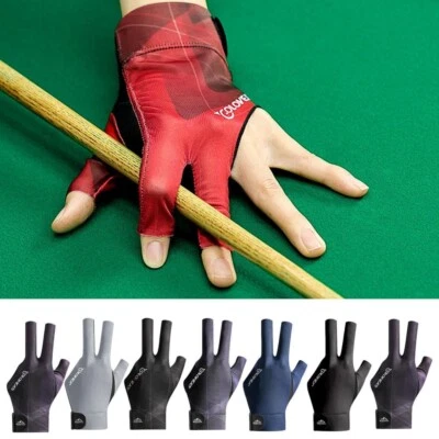 Men Women Snooker Billiard Cue Glove Left Hand Pool Three Finger Open Glove - Image 1 of 4