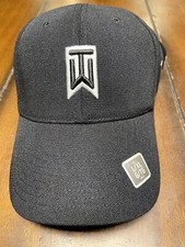 Mens 2009 Nike X Tiger Woods Collection Gray White Mini Swoosh Logo Golf Cap Hat
