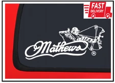 Mathews Archery with Bow Hunter Male - White Hunting window decal sticker