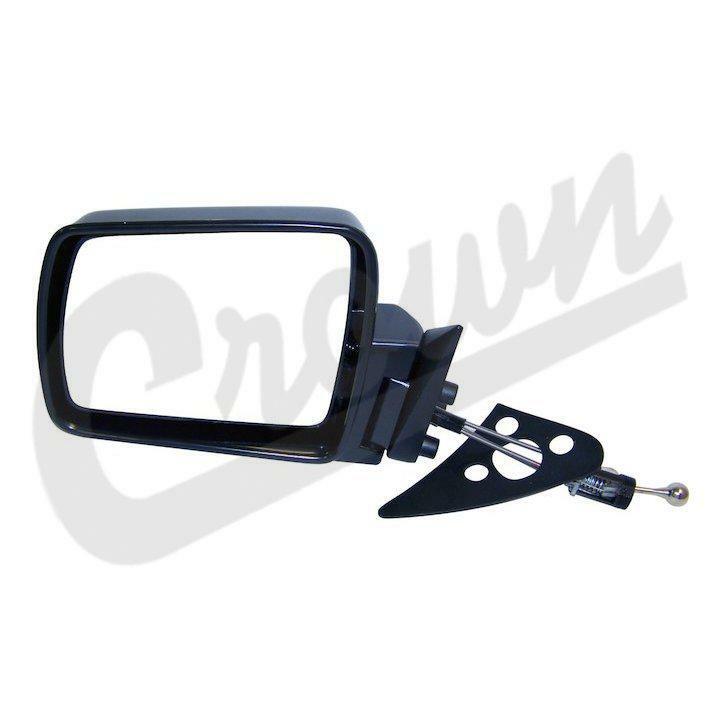 Rétroviseur manuel gauche noir avec miroir grand angle et coque ABS