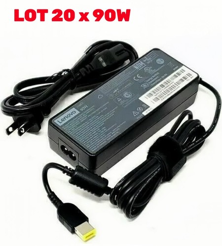 Lotto 15 Caricabatterie USB Lenovo Originali 90W (20V 4.5A) Per ThinkPad, Usati Testati