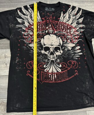 VTG Y2K Saint Xzavier Shirt Mens 2XL Wings Long Sleeve Tattoo