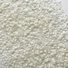 4mm Cup Sequins Oyster White Transparent Glossy Matte Duo Reversible Made in USA