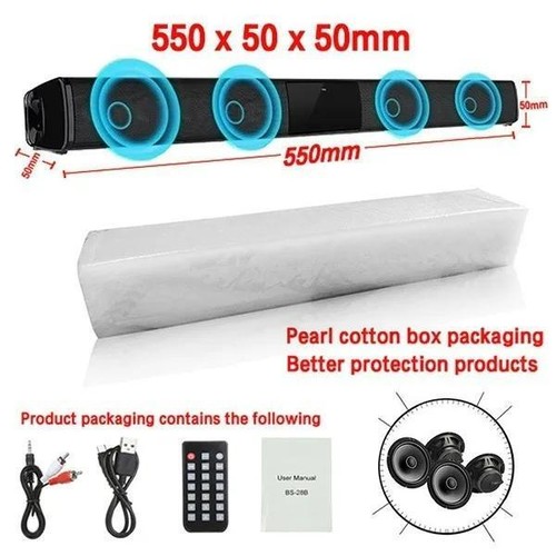Kabelloser und kabelgebundener TV Lautsprecher Soundbar Stereo Heimkino Soundbar - Bild 15 von 16