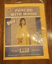 American Plastics Rain Poncho Jacket With Hood Strong & Lightweight Kid Size Med