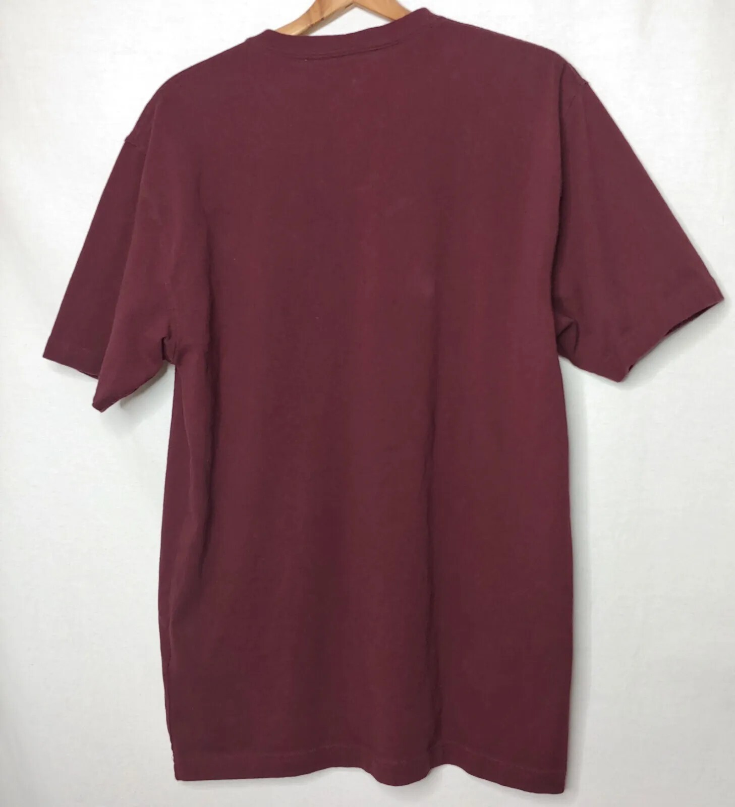 Carhartt Mens Small T Shirt Original Fit Pocket Maroon Cotton Short Slv