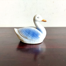 1930sVintage Porzellan Ente Vogel Figur Statue Selten Dekorativ Sammlerst&uuml;ck C57