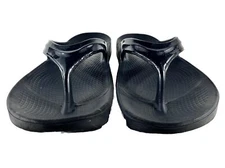 Oofos Thong Flip Flops Recovery Sandals Original Black Wedge Womens 10 Comfy