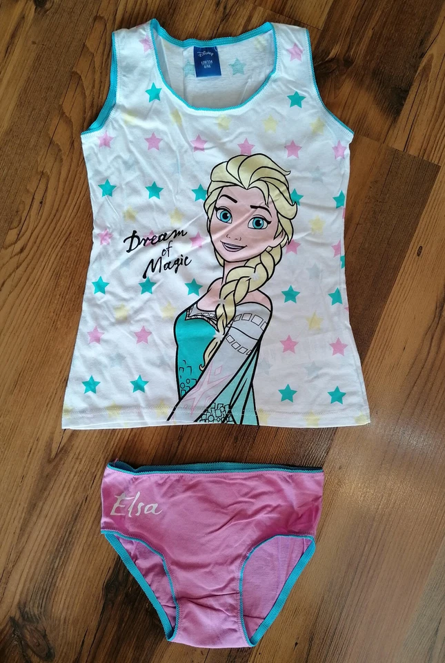 2 tlg. Unterwäsche Set Disney FROZEN Eiskönigin Gr. 104-110, 116-122, 128-134 - Bild 2 von 2