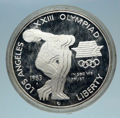 1983 UNITED STATES Los Angeles 23rd Olympics w Eagle Silver Dollar