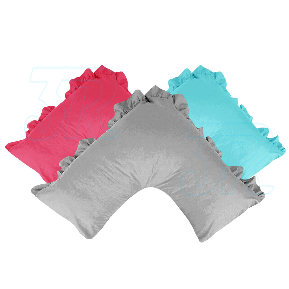 Ruffled U Shape Tri Boomerang Pillowcase 280TC Poly Cotton Free Post