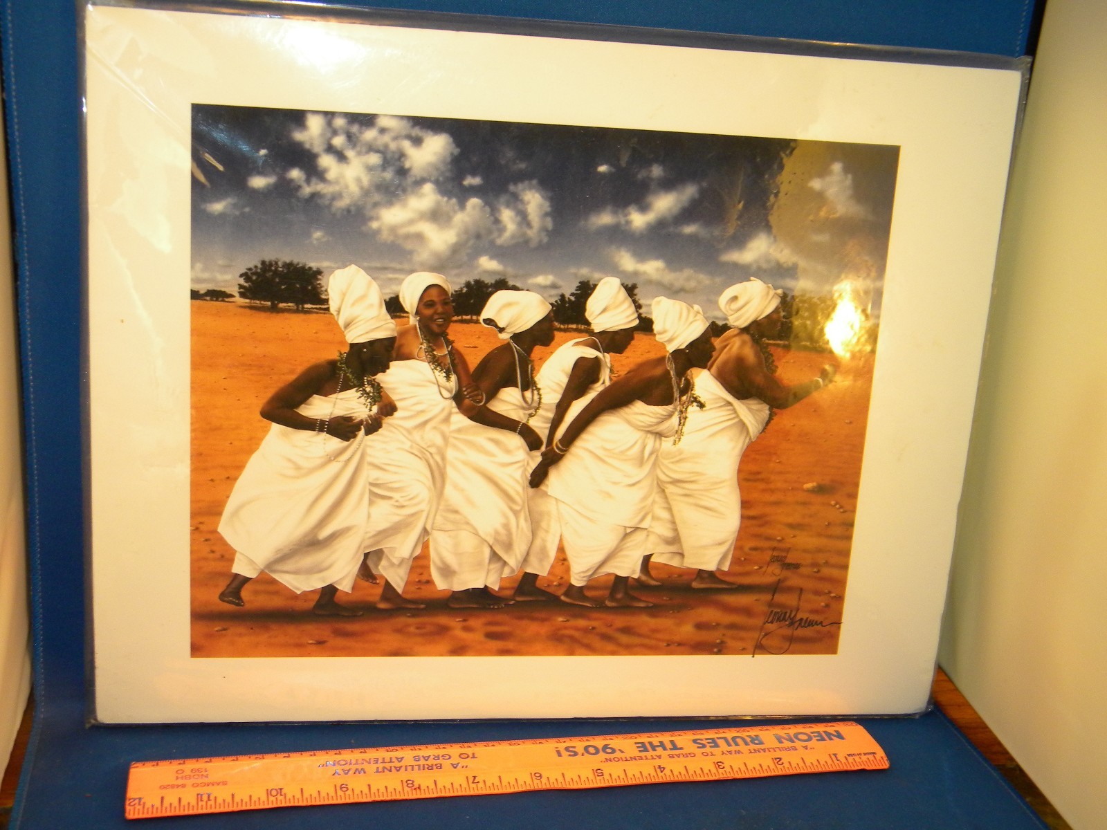 Signed Print of African Folk Art eBay
