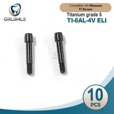 10 pcs Ti abutment screw Black compatible with Hiossen Osstem TS M and R