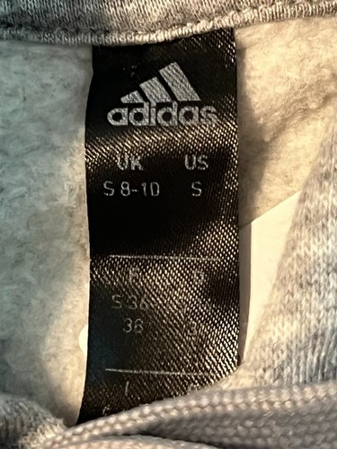 Adidas Sweatshirt Youth Boys Size Small Pullover Hoodie Gray Excellent Condition - Picture 2 of 10