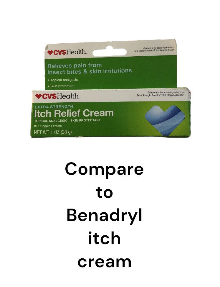 Extra Strength Itch Relief Cream 1 oz Compare to Benadryl Itch Cream eBay