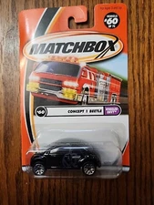 2000 Matchbox Black Volkswagen VW Concept 1 Beetle Wheeled Envy Vehicle 60/75