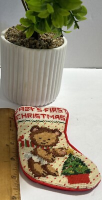 Baby  First Needle Point  Christmas Stocking (R-14)