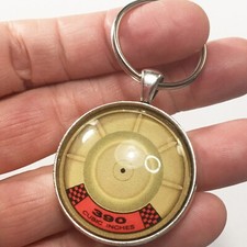 Ford 390 Cubic Inches Gold Air Cleaner Decal 1.2 Diameter Keychain