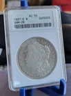 1921-D  MORGAN DOLLAR  ANACS AU 50   Vam-2B Capped R