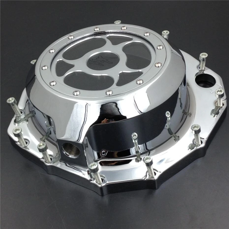 2008 2009 2010 Для Suzuki Hayabusa Крышка Муфты Двигателя Прозрачное Хромированное Стекло - Изображение 2 из 4