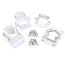 Armorguard Deluxe White Plastic Stair Rail Hardware Kit | Fiberon Exterior