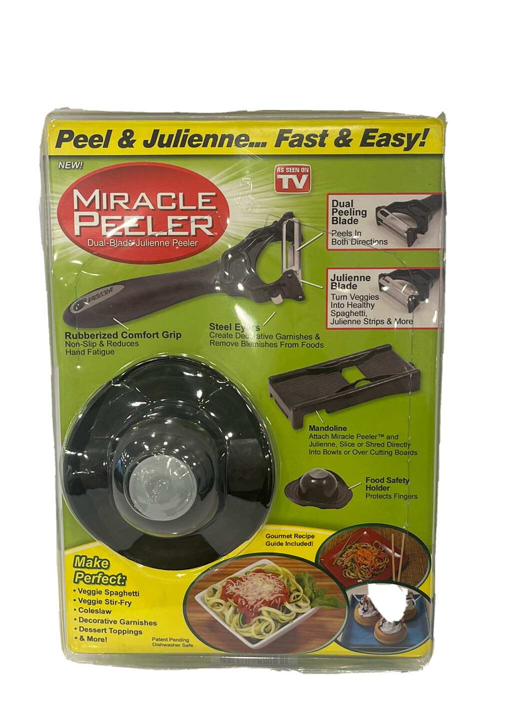 Miracle Peeler DualBlade Julienne Peeler with BONUS Mandoline AS