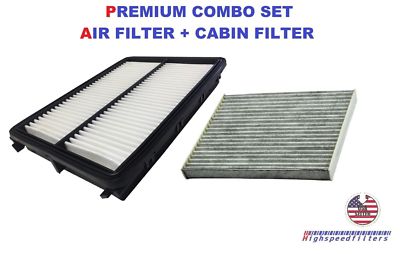 PREMIUM COMBO AIR FILTER CHARCOAL CABIN FILTER for 17-18 HYUNDAI SANTA FE SPORT