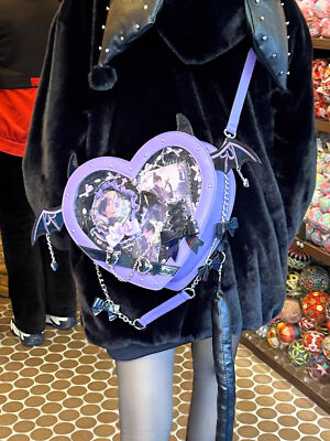 Heart Shape Devil Wing Handbag Itabag Shoulder Crossbody Bags Doll