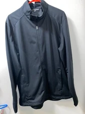 NWOT MENS PORT AUTHORITY LARGE BLACK LONG SLEEVE ACTIVE SOFTSHELL JACKET J717