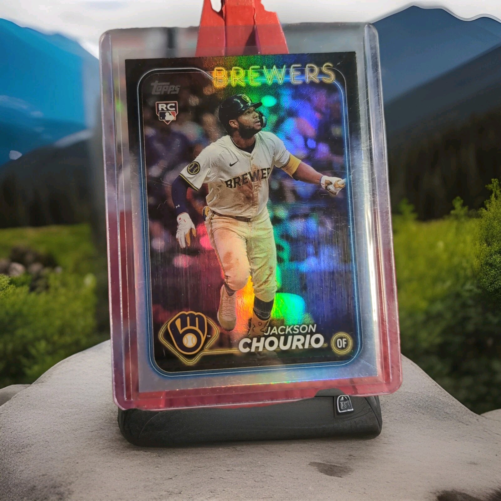 2024 Topps Update Jackson Chourio RC Rainbow Foil #US240 Milwaukee Brewers