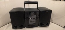 Vintage Sony CFD-Z110 Boombox Mega Bass- CASSETTE, CD RADIO WORKS  