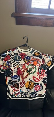 NBA Team Logos Multi-Color White Basketball Shirt