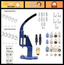 Hand Press Machine for Snap Button, Rivet, Eyelet Grommet - Complete Set