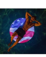 PoolCandy US2542USL Pool Tube Multi Stars  Stripes LED Illuminated Inflatable