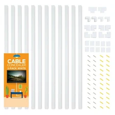 Cord Cable Cover Wall Concealer Management Large Raceway Kit Home Office 300"