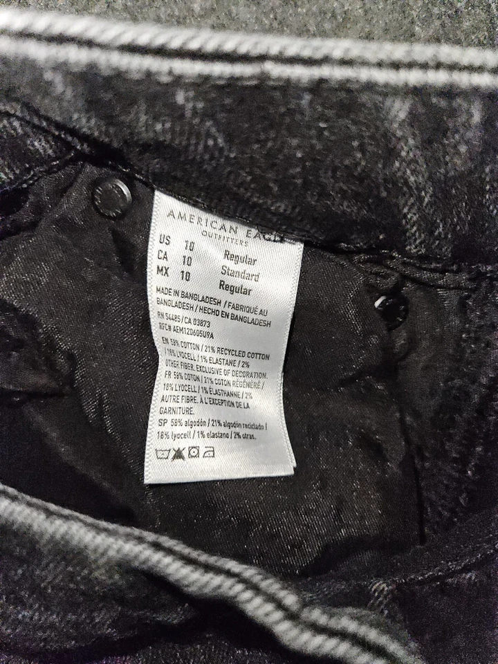 American Eagle Baggy Wide Leg Jeans Women's 10 Curvy Super High Rise Y2K - Image 4 of 4