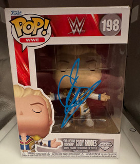 Cody Rhodes Signed Autograph WWE Funko Pop 198 Beckett The American Nightmare