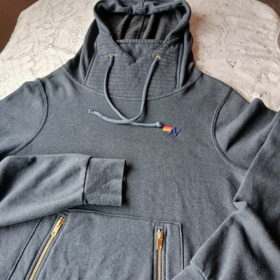 Aviator Nation Ninja Pullover Hoodie Charcoal M Unisex Sweater Active Wear USA 