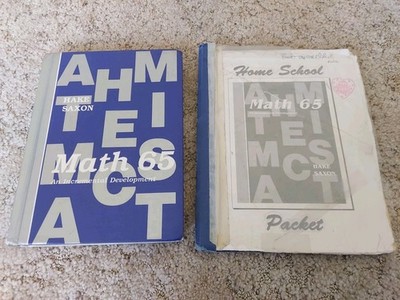 Saxon MATH 65 6/5 Student Textbook and Answer Key SET