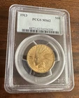 1913  $10 Gold Indian Eagle Head - Graded a Stunning MS62 by PCGS!!!