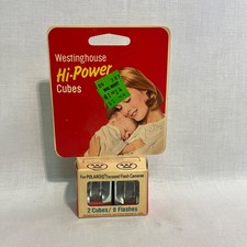 WESTINGHOUSE HI POWER TWO 2 FLASH CUBES 8 FLASHES NEW IN BOX POLAROID VINTAGE