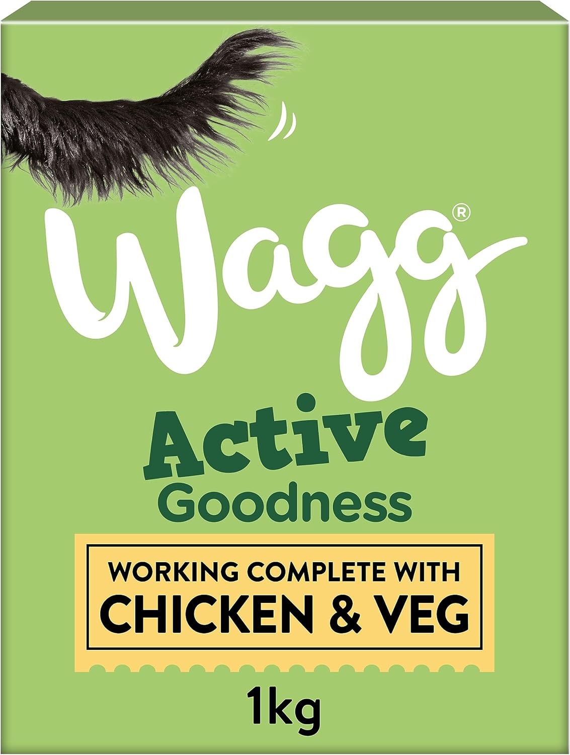 Wagg Active Goodness Complete Dry Adult Dog Food Chicken & Veg 1kg (Pack of 5)