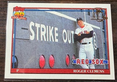 1991 Topps - Roger Clemens #530 Operation Desert Shield VERY SHARP
