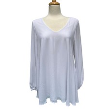 Show Me Your Mumu Shirt Sz M Tunic Donna Michelle White Sheer Minimalist Boho