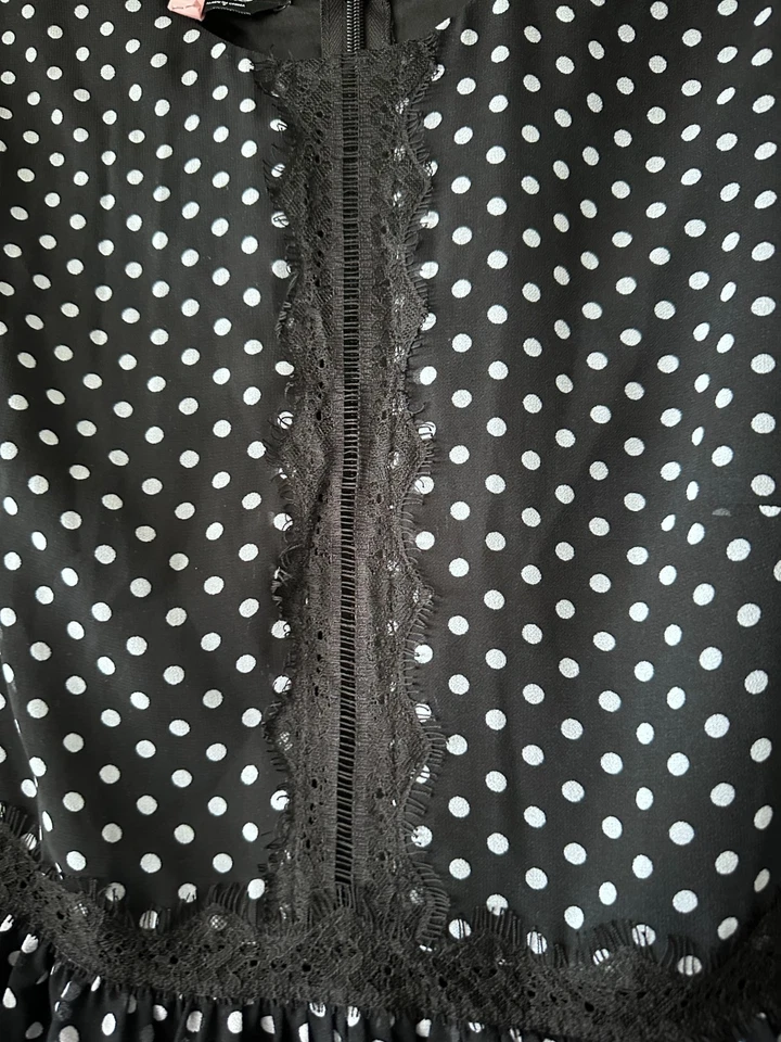 Bebe Womens Mini Long Sleeve Polka Dot Dress Size 0 - Image 3 of 4