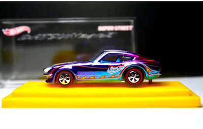 NEW Hot Wheels Datsun 240z CUSTOM Purple Pink Spectra Case Real Rider Screwed